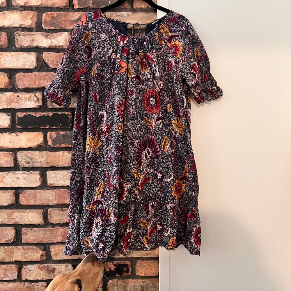 Ruffle-Sleeve Popover Mini Dress Medium